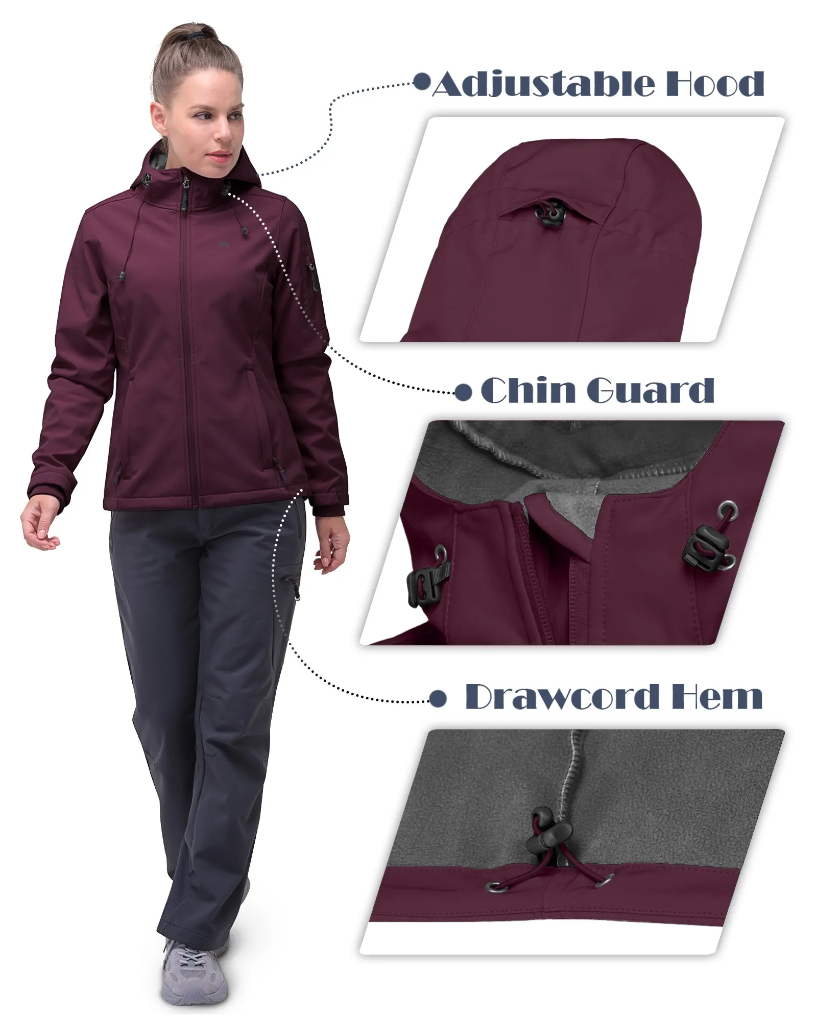 Women's Softshell Fleece Lined Jacket