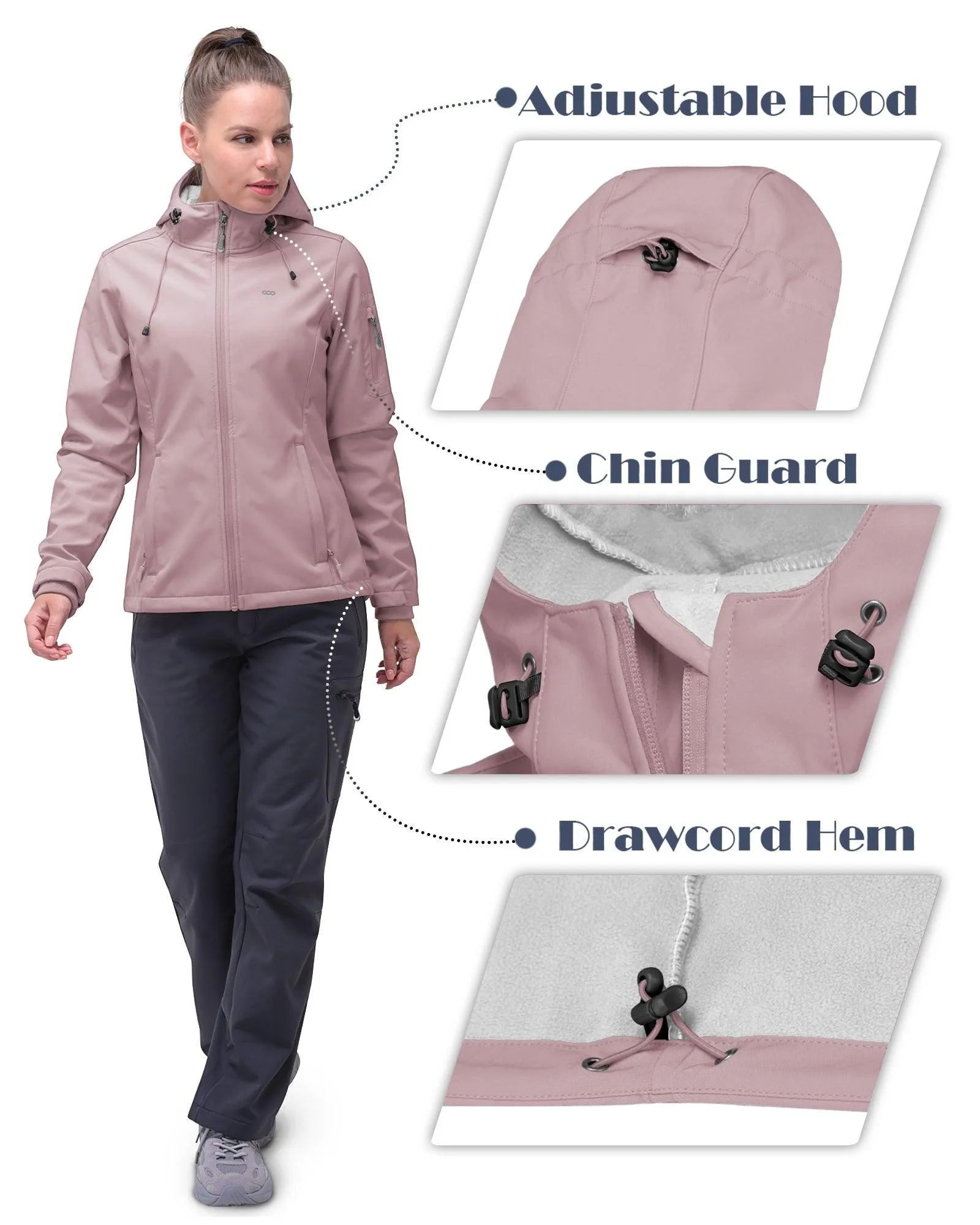 Women's Softshell Fleece Lined Jacket