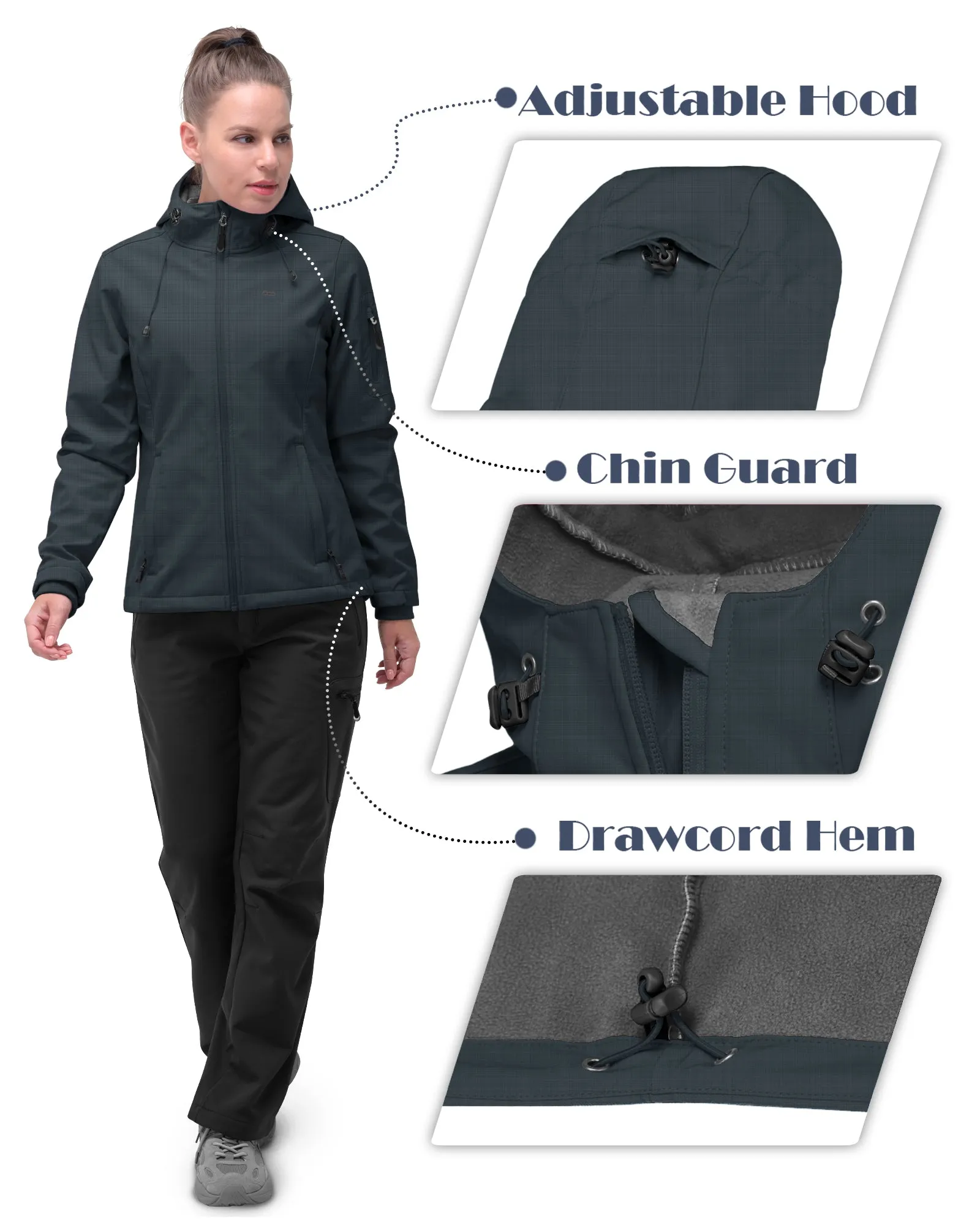 Women's Softshell Fleece Lined Jacket