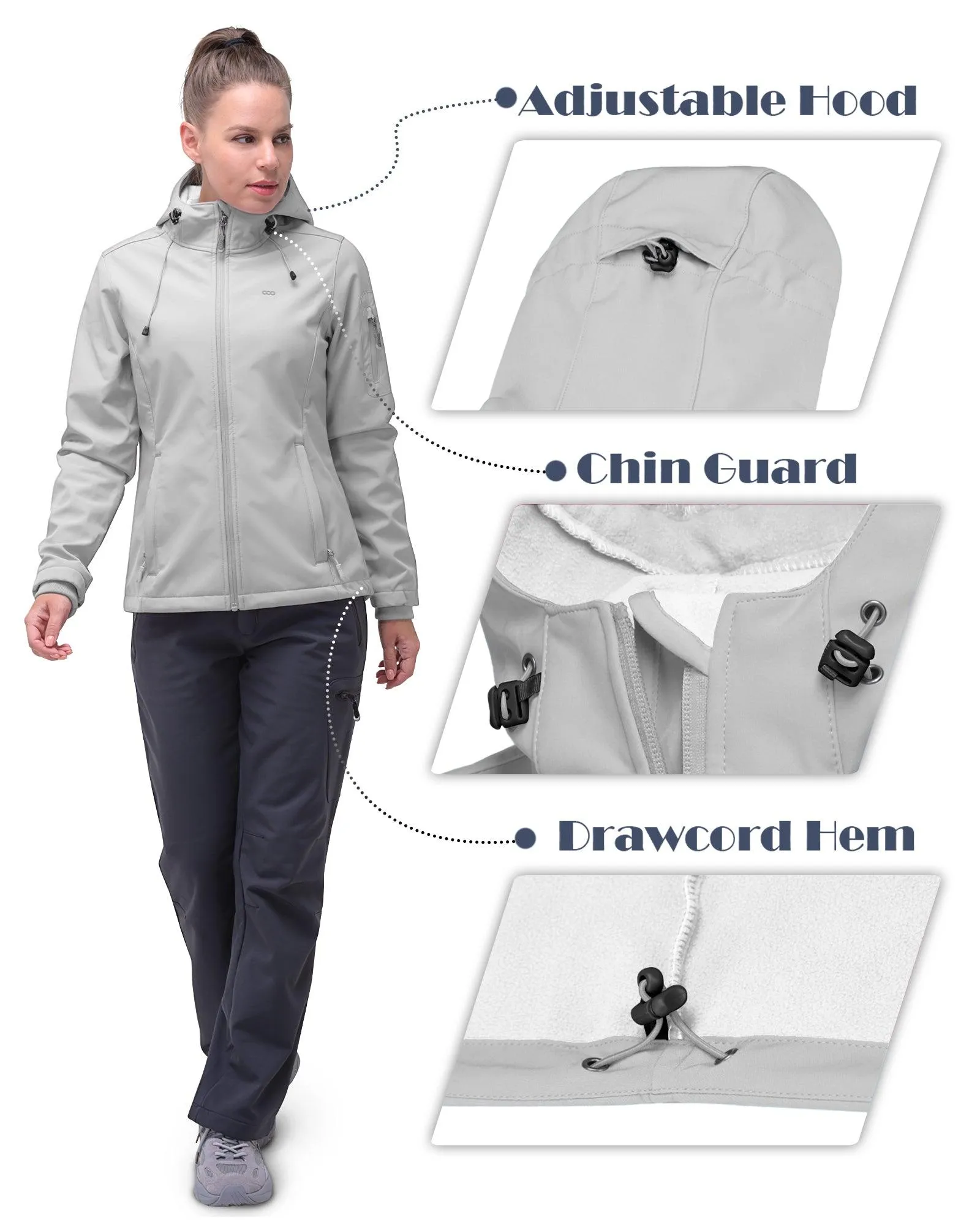 Women's Softshell Fleece Lined Jacket