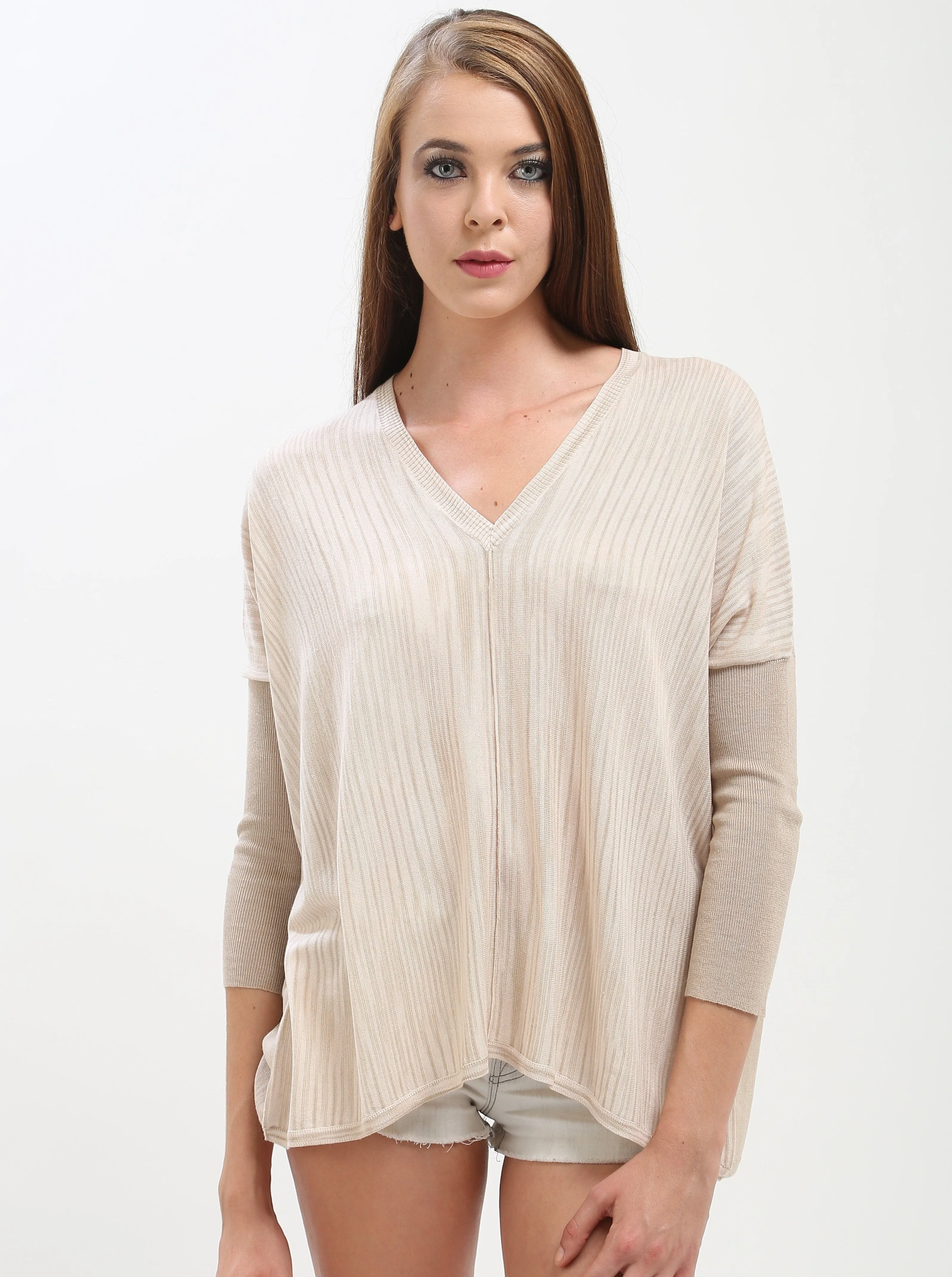 Yarn Dye V Neck Pullover